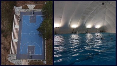 Photo of Na Pećini završen košarkaški teren, u Petnici podignut balon nad bazenom